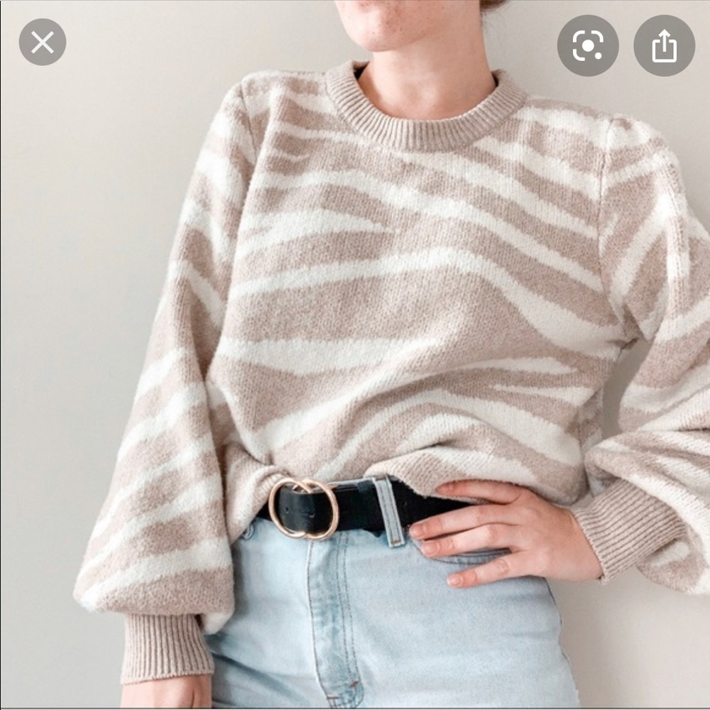 Marled zebra sweater